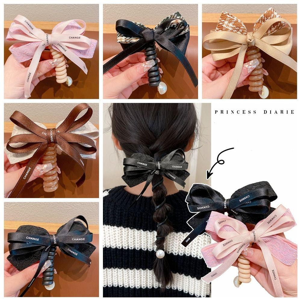 Ribbon Bowknot Hair Ring Letter Bow Ponytail Holder Telephone Line Hair Rope Female/Children
Ribbon Bowknot Hair Ring Letter Bow Ponytail Holder Telephone Line Hair Rope Female/Children