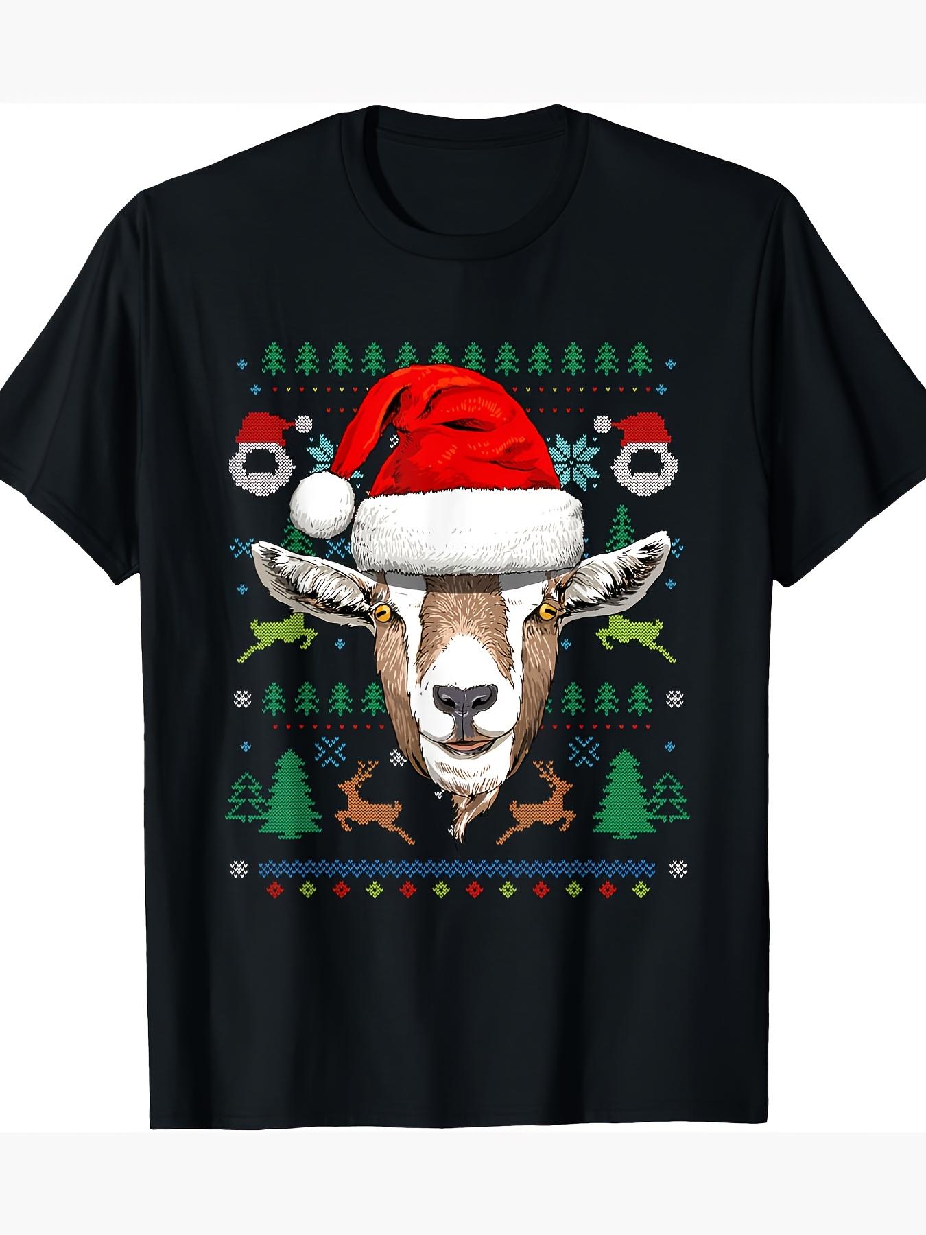 Ugly Christmas Sweater Goat Santa Hat TShirt 100 Cotton ONeck Short Sleeve Summer Casual Mens Tshirt Streetwear S
Ugly Christmas Sweater Goat Santa Hat TShirt 100 Cotton ONeck Short Sleeve Summer Casual Mens Tshirt Streetwear S