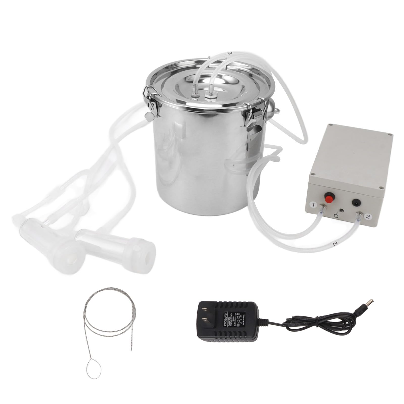 Stainless Steel Electric Vacuum Goat Milking Machine for Livestock, 100-240V, US Plug, 5L
Stainless Steel Electric Vacuum Goat Milking Machine for Livestock, 100-240V, US Plug, 5L