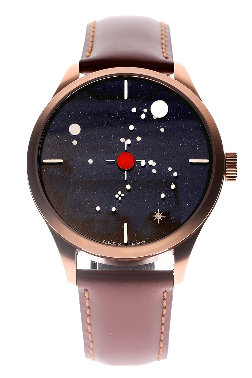 Orion Trifoglio Italia ORION SPAX121RG Constellation Starry Sky Mystery Dial Rotating Disc Dial Mechanical Watch Italian Watch IP Rose Gold Brown Calf
Orion Trifoglio Italia ORION SPAX121RG Constellation Starry Sky Mystery Dial Rotating Disc Dial Mechanical Watch Italian Watch IP Rose Gold Brown Calf