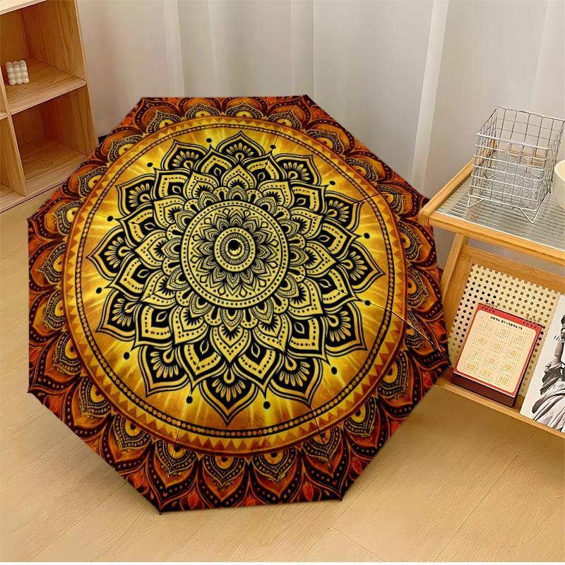 Golden Floral Mandala Printed umbrella windproof folding umbrella portable sun and rain umbrella suitable for gifting
Golden Floral Mandala Printed umbrella windproof folding umbrella portable sun and rain umbrella suitable for gifting