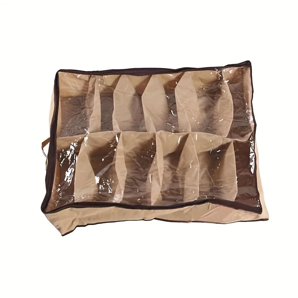 1pc Foldable 12-Slot Shoe Rack Organizer, Dust-Proof PVC Fabric Closet Storage for Shoes, Space Saving Cabinet
1pc Foldable 12-Slot Shoe Rack Organizer, Dust-Proof PVC Fabric Closet Storage for Shoes, Space Saving Cabinet