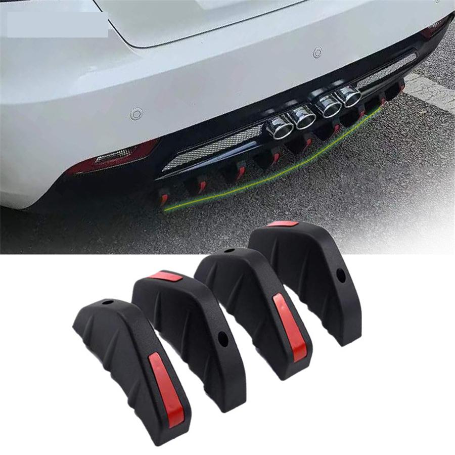Universal 4Pcs PVC Rear Bumper Diffuser Molding Point Garnish Lip Diffuser Shark Fin Black Red For All Car
Universal 4Pcs PVC Rear Bumper Diffuser Molding Point Garnish Lip Diffuser Shark Fin Black Red For All Car