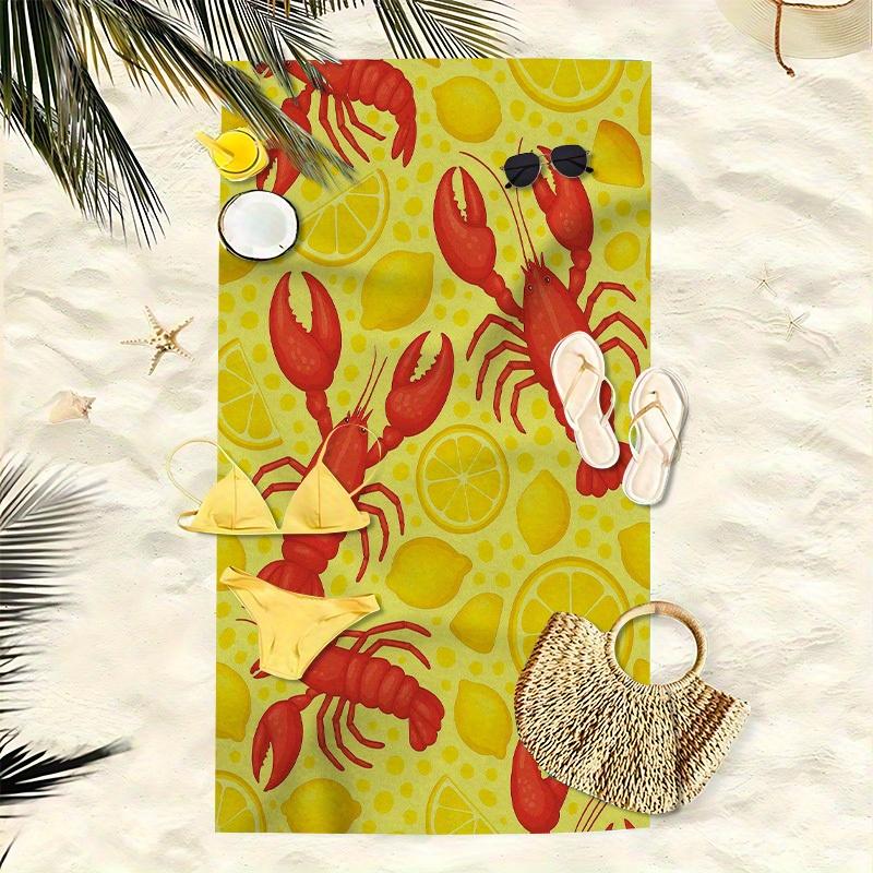 Summer Lobster Lemon Beach Towel, Quick Dry Soft Lightweight High Absorbent Microfiber for Swimming Yoga Camping Gift W30*H60(CM)
Summer Lobster Lemon Beach Towel, Quick Dry Soft Lightweight High Absorbent Microfiber for Swimming Yoga Camping Gift W30*H60(CM)