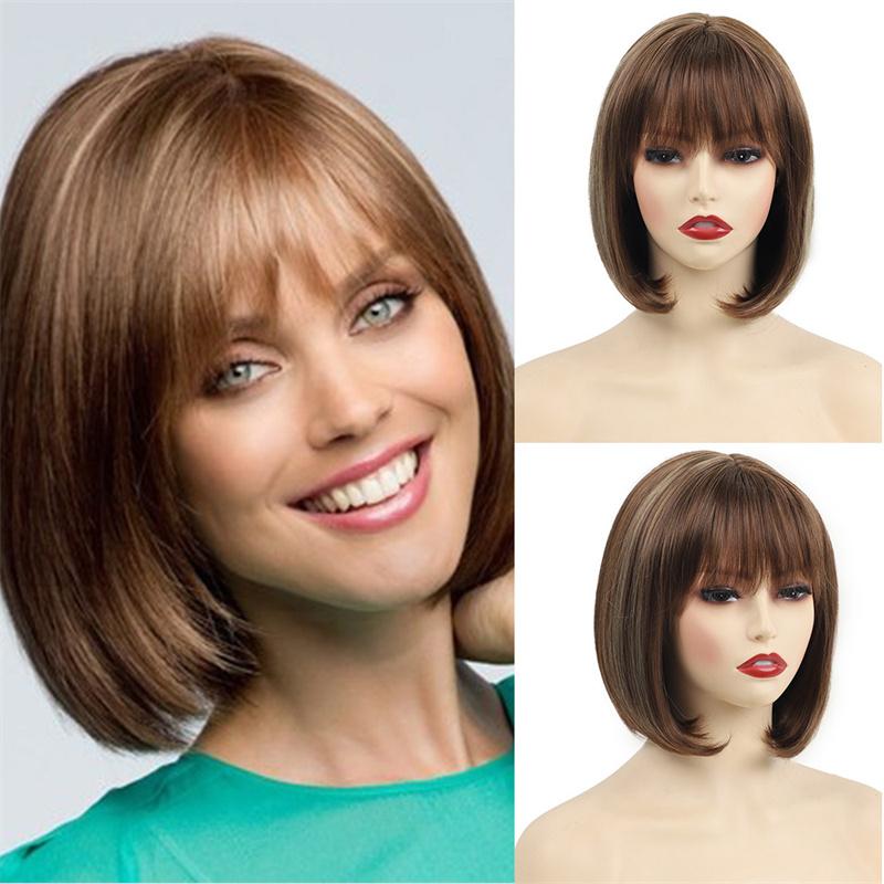 Synthetic Mix Brown Bob Wig Short Wig for Women Natural Style Soft Hair with Bangs Cosplay Halloween Party Heat Resistant Fiber
Synthetic Mix Brown Bob Wig Short Wig for Women Natural Style Soft Hair with Bangs Cosplay Halloween Party Heat Resistant Fiber