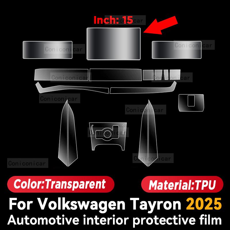 Для Volkswagen TAYRON 2025 Панель приборов Навигация Автомобильный интерьер Защитная пленка ТПУ Защитная наклейка от царапин LHD
Для Volkswagen TAYRON 2025 Панель приборов Навигация Автомобильный интерьер Защитная пленка ТПУ Защитная наклейка от царапин LHD