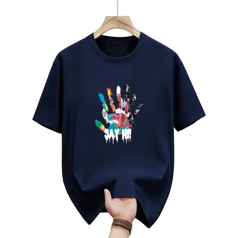 Mens Summer Fashionable Casual Sports Loose Large Size Color Handprint Round Neck Short Sleeve Tshirt Top 4XL
Mens Summer Fashionable Casual Sports Loose Large Size Color Handprint Round Neck Short Sleeve Tshirt Top 4XL