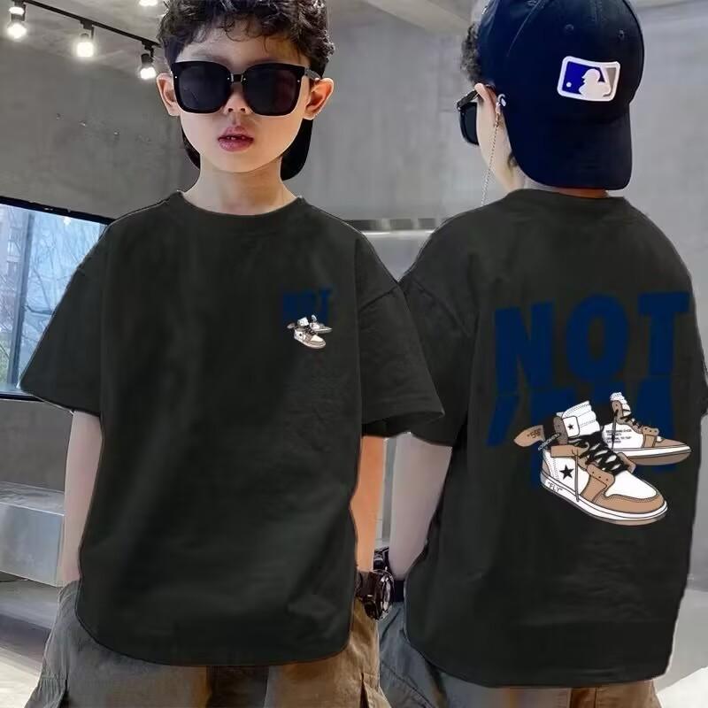 Fashion shoes, red circular pattern, black cotton comfortable T-shirt 140
Fashion shoes, red circular pattern, black cotton comfortable T-shirt 140