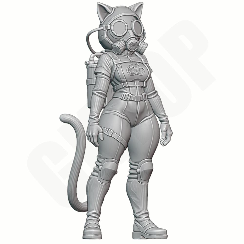 1/24/18/16 Gray Resin 3D Printed Cat Ear Gas Mask Beautiful Girl Statue Unassembled Unpainted Miniature Model Collection DIY Toy 75mm
1/24/18/16 Gray Resin 3D Printed Cat Ear Gas Mask Beautiful Girl Statue Unassembled Unpainted Miniature Model Collection DIY Toy 75mm