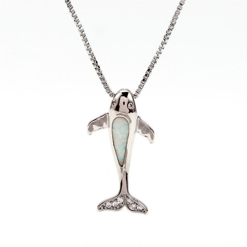 Gold Platinum Blue and White Opal Three-dimensional Whale Pendant Women s Personality Versatile Necklace
Gold Platinum Blue and White Opal Three-dimensional Whale Pendant Women s Personality Versatile Necklace