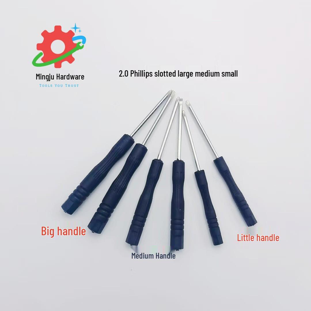 2.0 Phillips & 3.0 Flathead Screwdriver Set with Black Bits, Includes Free Mini Toy Gift for Mobile Phone Disassembly 2.0 Flathead Small Handle
2.0 Phillips & 3.0 Flathead Screwdriver Set with Black Bits, Includes Free Mini Toy Gift for Mobile Phone Disassembly 2.0 Flathead Small Handle