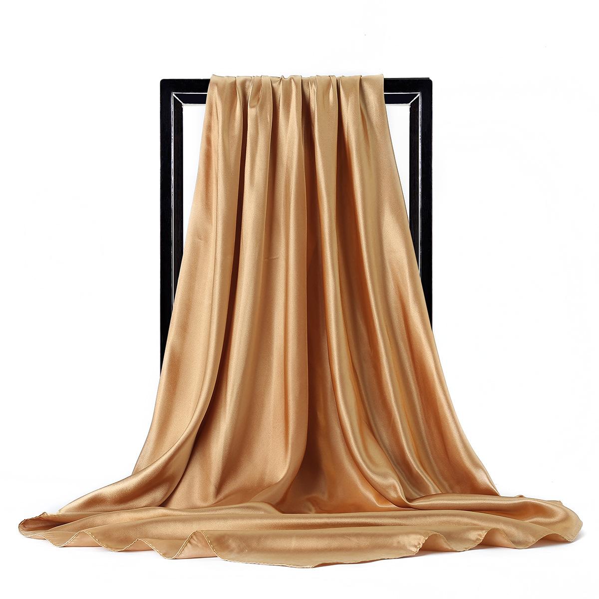 Luxury Brand Silk Scarf Women Satin Solid color Hijab Scarves Muslim Pareo Bandana Female Shawl Wrap Headband Foulard 90*90cm One Size
Luxury Brand Silk Scarf Women Satin Solid color Hijab Scarves Muslim Pareo Bandana Female Shawl Wrap Headband Foulard 90*90cm One Size