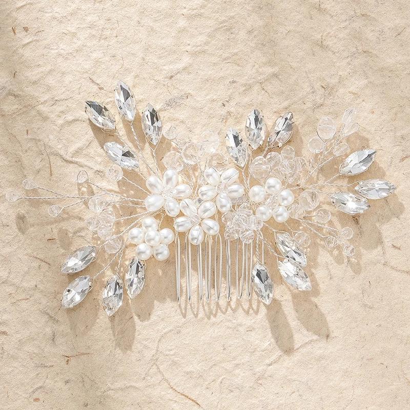 Fashion Crystal Flower Hair Combs Clips Bridal Wedding Hair Accessories for Women Bride Headpiece Hairpins Bridesmaid Jewelry
Fashion Crystal Flower Hair Combs Clips Bridal Wedding Hair Accessories for Women Bride Headpiece Hairpins Bridesmaid Jewelry