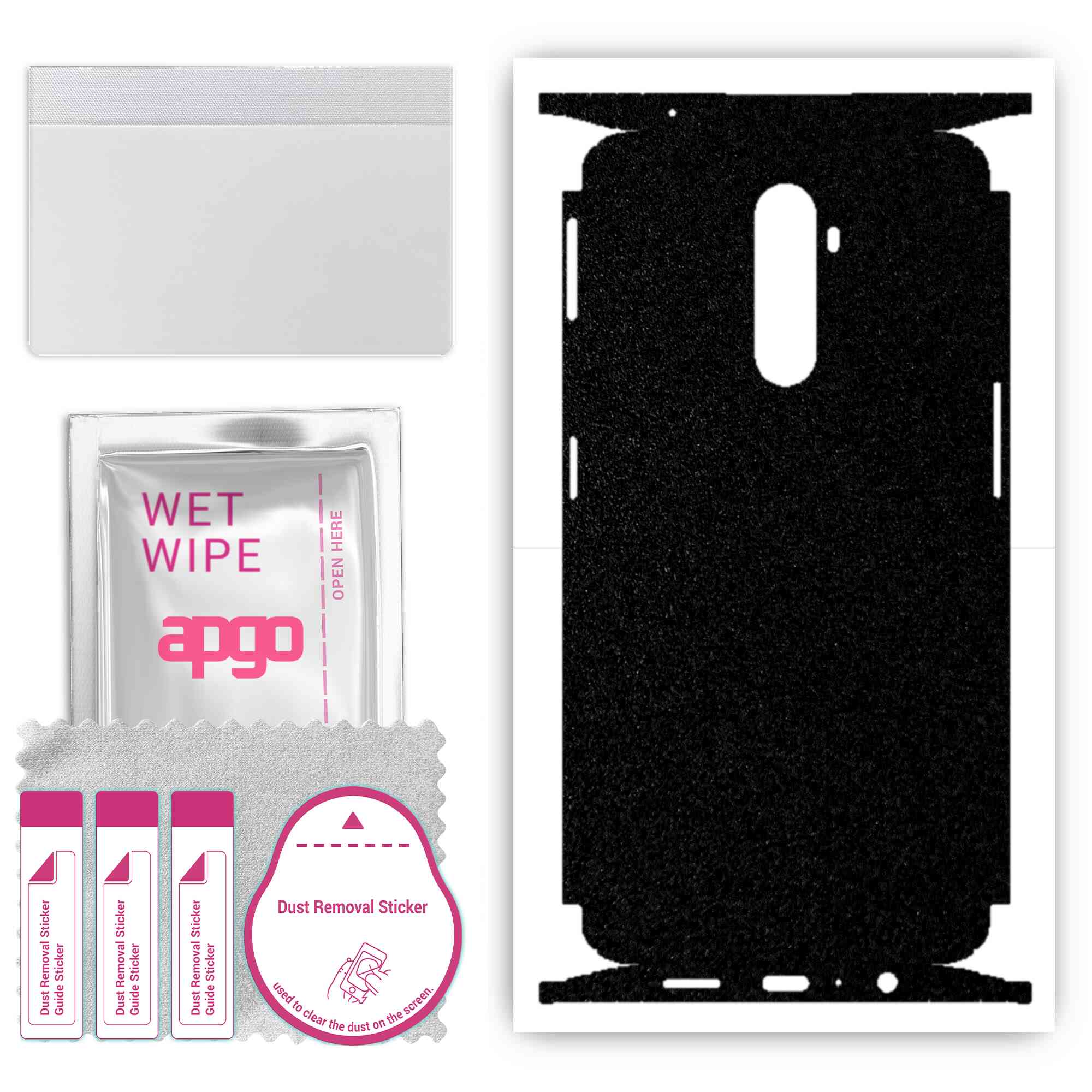 apgo Protective Skin Sticker for the back+sides compatible with Realme X2 Pro, Full Wrap Film, Foil, Vinyl - Pattern Matte Black
apgo Protective Skin Sticker for the back+sides compatible with Realme X2 Pro, Full Wrap Film, Foil, Vinyl - Pattern Matte Black