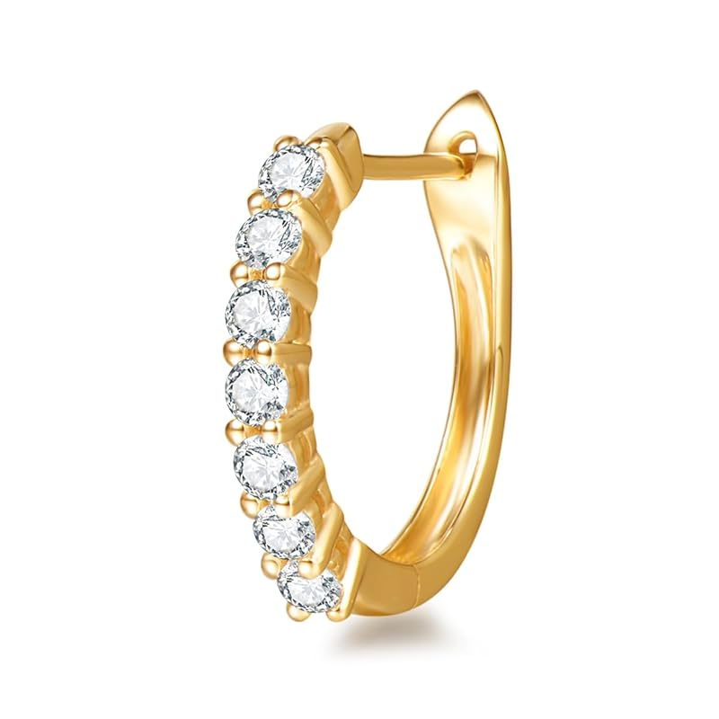 FANCIME hoop earrings ladies moissanite 7 stones 0.24ct K14 gold earrings for one ear unisex Christmas birthday anniversary present Comes with gift
FANCIME hoop earrings ladies moissanite 7 stones 0.24ct K14 gold earrings for one ear unisex Christmas birthday anniversary present Comes with gift