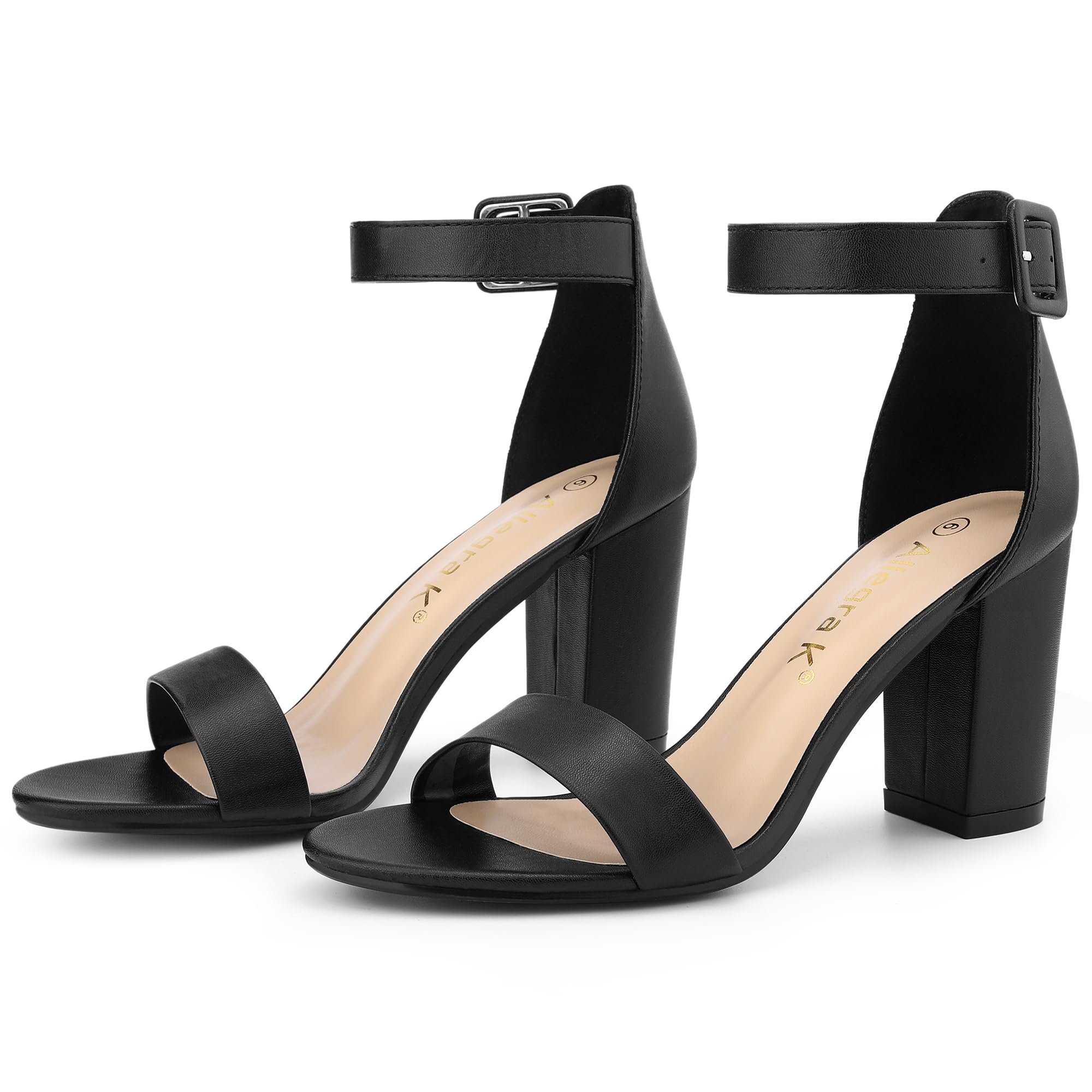 Allegra K Women s Ankle Strap Sandals with Buckle and Chunky Heels, Black-PU, Size 23.0cm
Allegra K Women s Ankle Strap Sandals with Buckle and Chunky Heels, Black-PU, Size 23.0cm