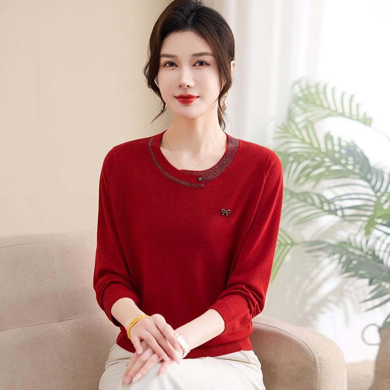 Stylish Ice Silk Short Sleeve Knitted Sweater for Middle-Aged Women: Round Neck, Pullover with Hot Drill Accents 5XL (recommended for 150-165 jin)
Stylish Ice Silk Short Sleeve Knitted Sweater for Middle-Aged Women: Round Neck, Pullover with Hot Drill Accents 5XL (recommended for 150-165 jin)