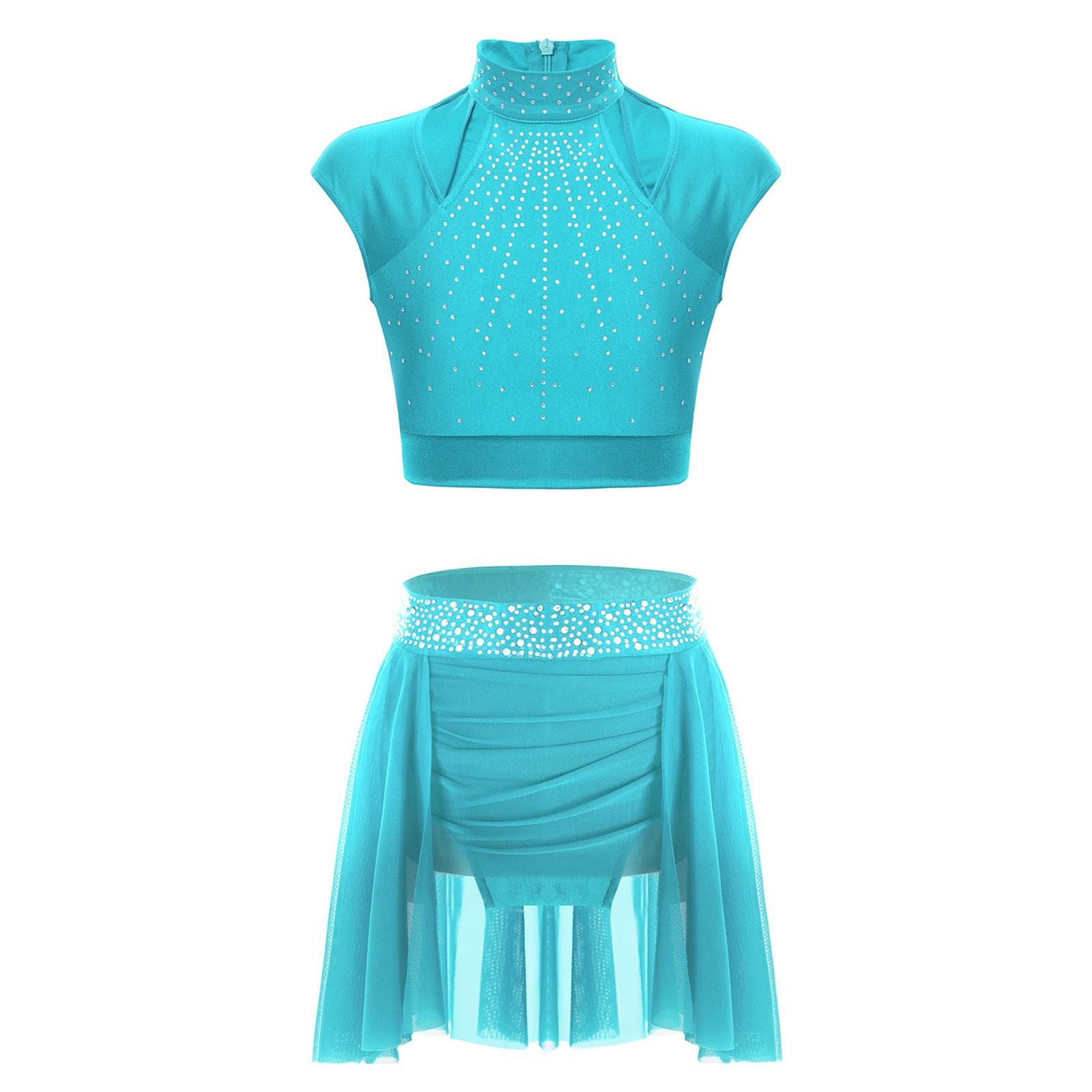 Костюм для фигурного катания для девочек, укороченный топ без рукавов с вырезом, пояс со стразами, юбка асимметричной формы, одежда для танцев 5-6 Years бирюзовый
Костюм для фигурного катания для девочек, укороченный топ без рукавов с вырезом, пояс со стразами, юбка асимметричной формы, одежда для танцев 5-6 Years бирюзовый