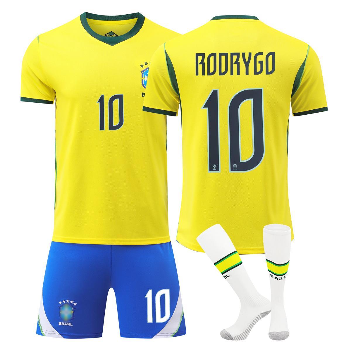 2026 FIFA World Cup Brazil Home #10 RODRYGO Sport Training Jersey Set with Socks Teens Kids Adults Football Kits 16
2026 FIFA World Cup Brazil Home #10 RODRYGO Sport Training Jersey Set with Socks Teens Kids Adults Football Kits 16