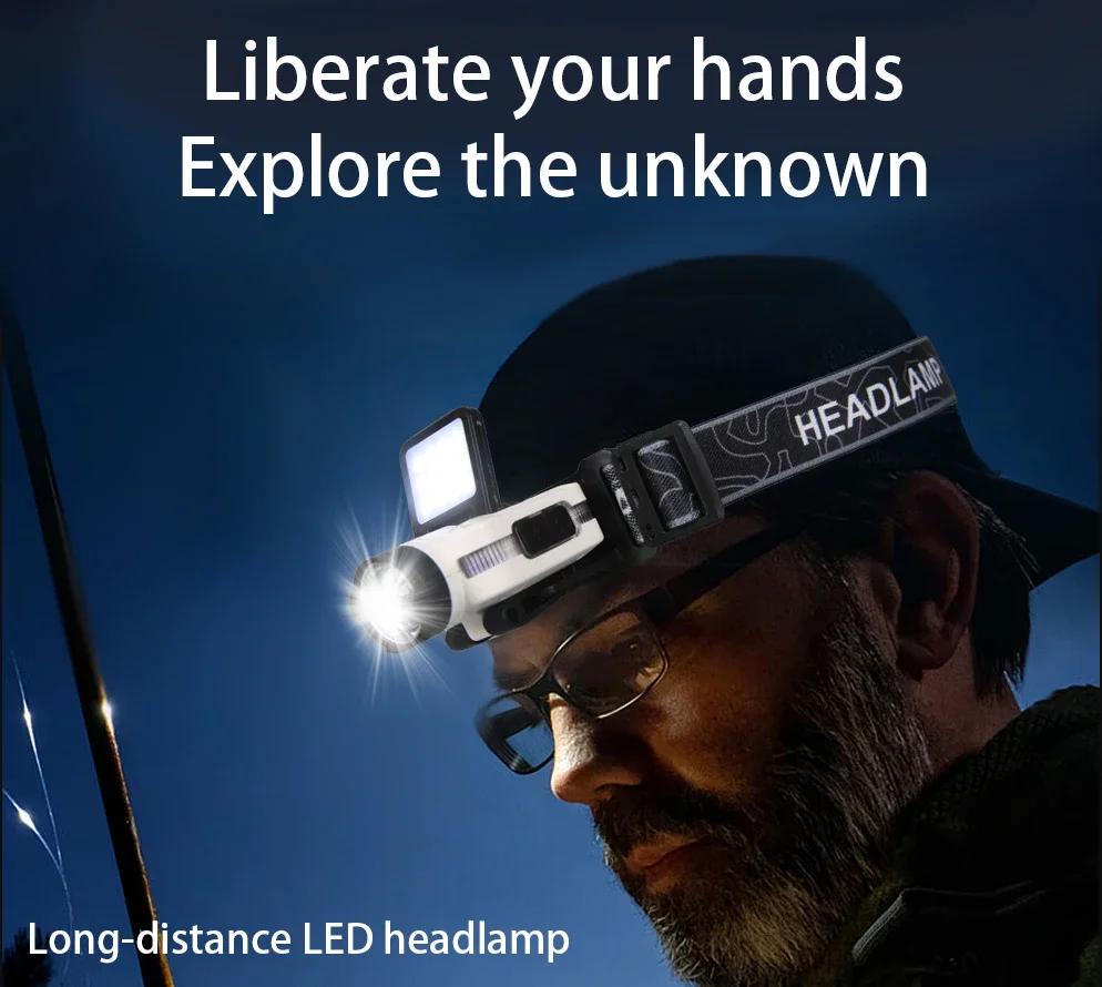 KDULIT Induction LED COB Headlamps 5 Modes Headlamp Telescopic Zoom Light USB Rechargeable lantern for Fishing Running Climbing
KDULIT Induction LED COB Headlamps 5 Modes Headlamp Telescopic Zoom Light USB Rechargeable lantern for Fishing Running Climbing