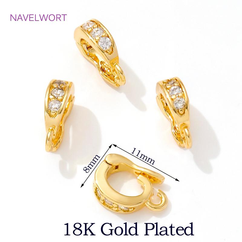18K Gold Plated Hinged Pendant Enhancer Bail Clasps Brass Pendant Bail For Jewelry Making DIY Necklace Making Accessories 1 piece
18K Gold Plated Hinged Pendant Enhancer Bail Clasps Brass Pendant Bail For Jewelry Making DIY Necklace Making Accessories 1 piece