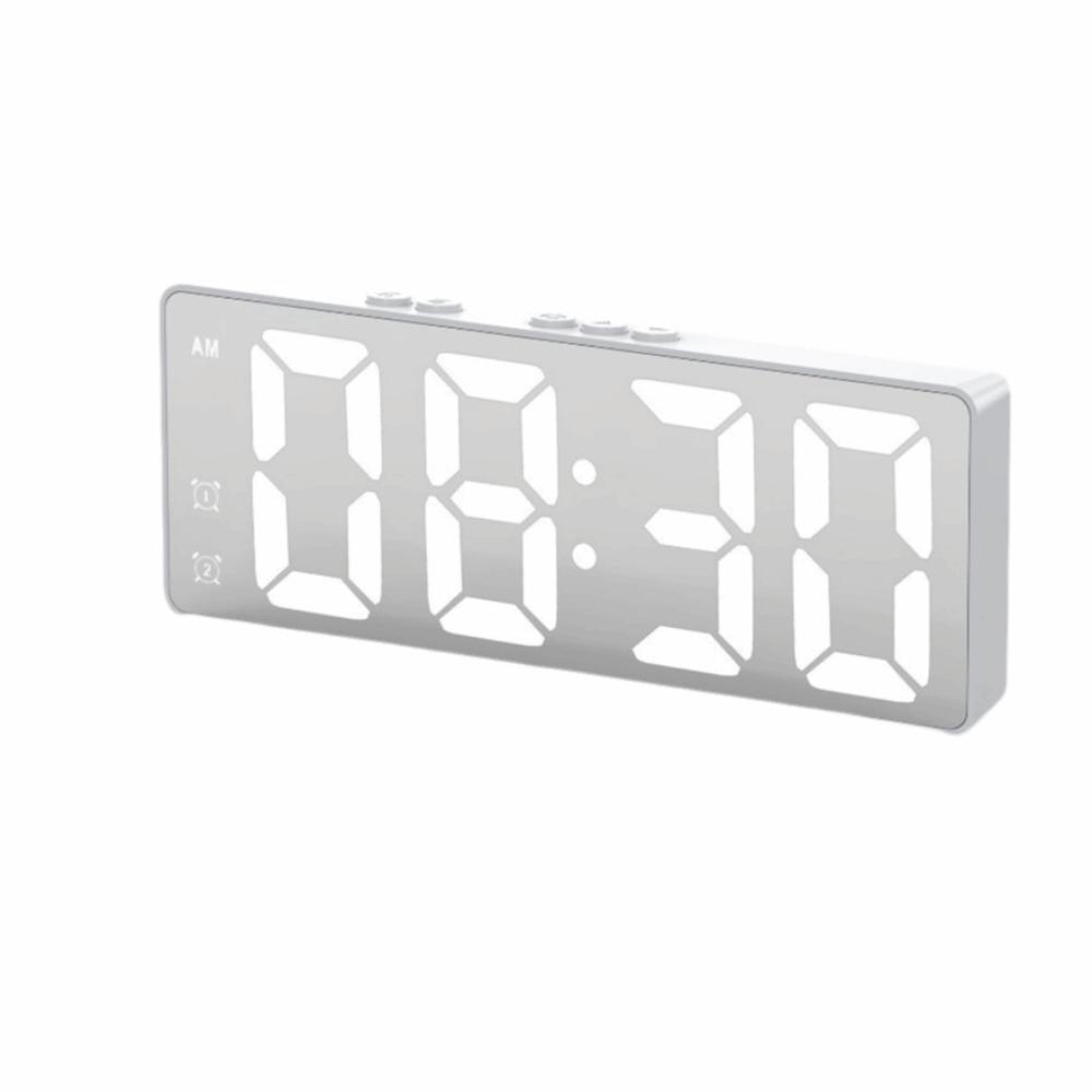 Mirror Display LED Mirror Clock Sound Control Electronic LED Clock Digital Alarm Clock Bedside Use білий
Mirror Display LED Mirror Clock Sound Control Electronic LED Clock Digital Alarm Clock Bedside Use білий