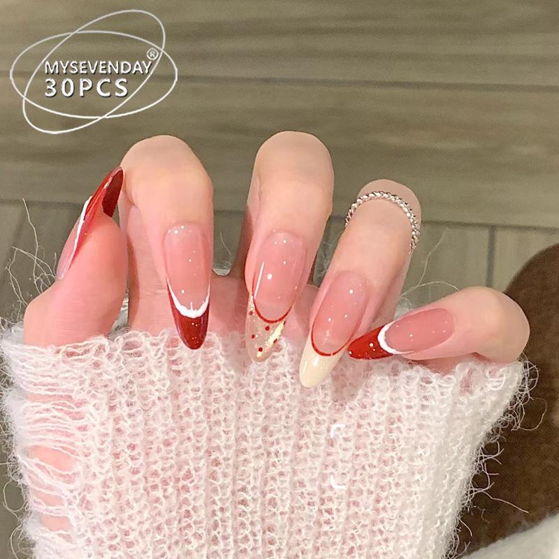 New Year Red Polka Dot French Cat Eye Luxury Handmade Wearable Nails - Spicy Girl Edition Pre-made Nails #30 pieces/board
New Year Red Polka Dot French Cat Eye Luxury Handmade Wearable Nails - Spicy Girl Edition Pre-made Nails #30 pieces/board