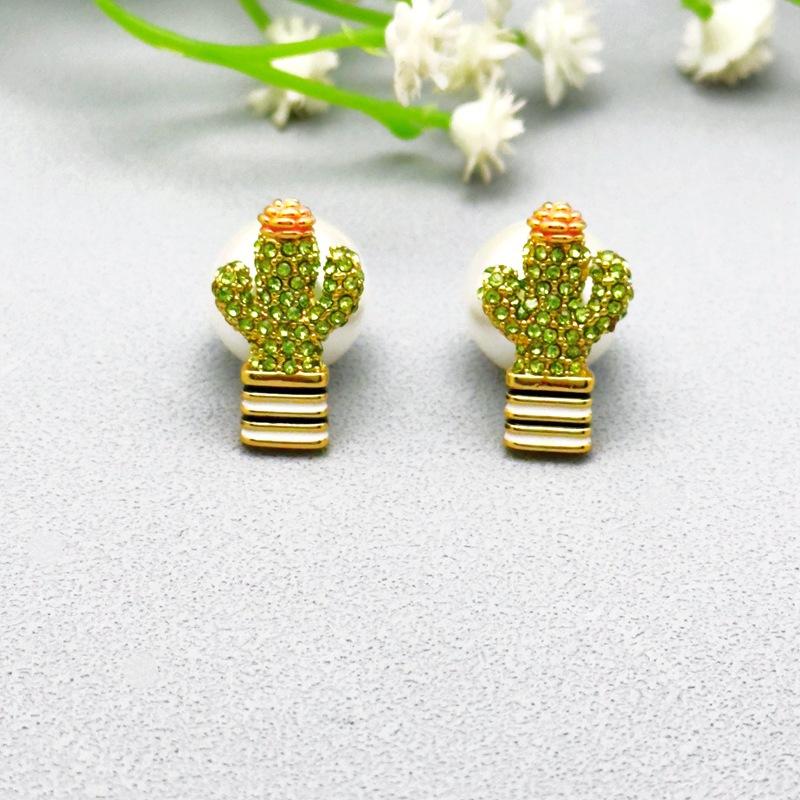 Stylish Sweet Cute Enamel Rhinestone Inlaid Cactus Shape Ear Stud Earrings зелёный
Stylish Sweet Cute Enamel Rhinestone Inlaid Cactus Shape Ear Stud Earrings зелёный