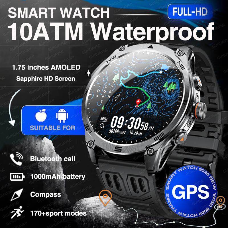 New 1000mAh Big Battery GPS Smart Watch Men 10ATM Waterproof Rugged Military Clock Map Path Tracking Bluetooth Call Smartwatch 6 Satellite GPS чорний
New 1000mAh Big Battery GPS Smart Watch Men 10ATM Waterproof Rugged Military Clock Map Path Tracking Bluetooth Call Smartwatch 6 Satellite GPS чорний