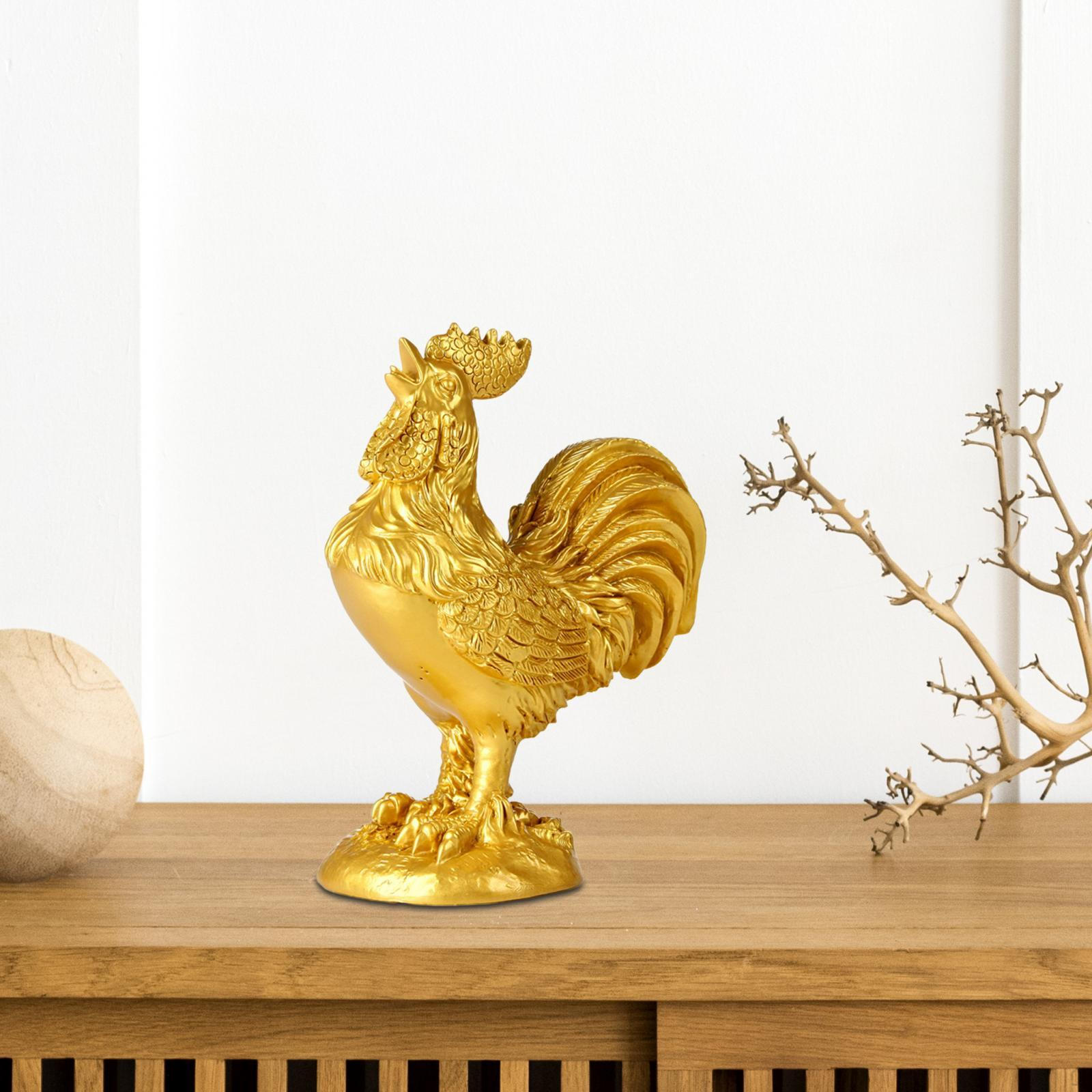 Chicken Figurine Feng Shui Decor Animal Resin Statue Decorative Crafts Cock Sculpture for Birthday
Chicken Figurine Feng Shui Decor Animal Resin Statue Decorative Crafts Cock Sculpture for Birthday