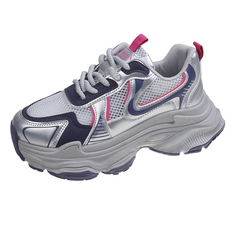 2025 spring and summer new mesh breathable silver dad shoes women s shoes platform height increase casual sports running shoes women 40 фіолетовий
2025 spring and summer new mesh breathable silver dad shoes women s shoes platform height increase casual sports running shoes women 40 фіолетовий