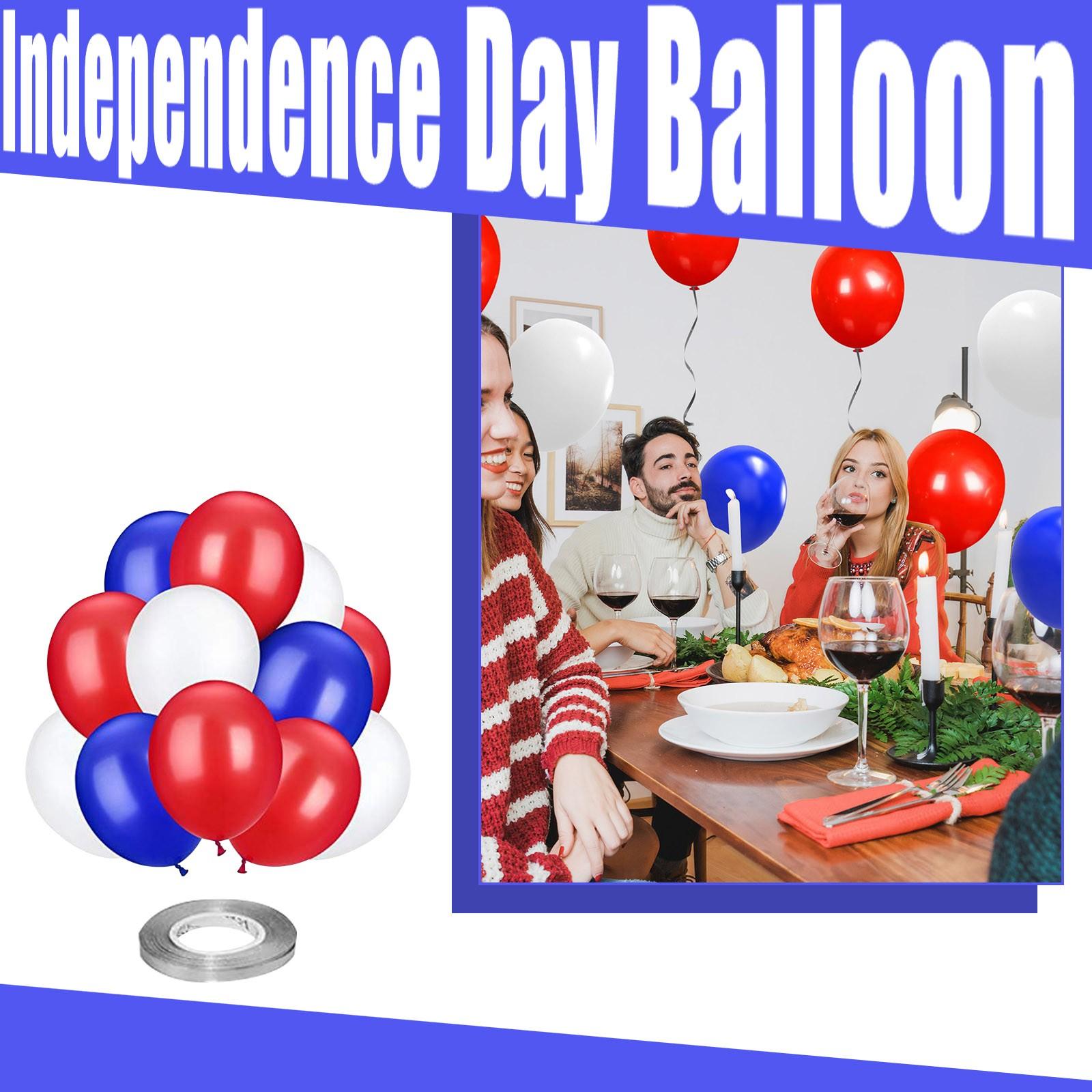 Independence Day Party Balloons Three Colors 10 Balloons + A Roll Of Ribbon One Size
Independence Day Party Balloons Three Colors 10 Balloons + A Roll Of Ribbon One Size