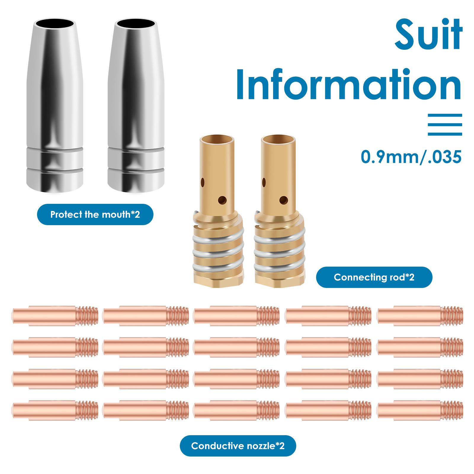 Набор аксессуаров для сварочной горелки с тепловой электропроводностью, сварочный наконечник, сопло, рассеиватель, аксессуар для сварщика для Bestarc MIG145
Набор аксессуаров для сварочной горелки с тепловой электропроводностью, сварочный наконечник, сопло, рассеиватель, аксессуар для сварщика для Bestarc MIG145