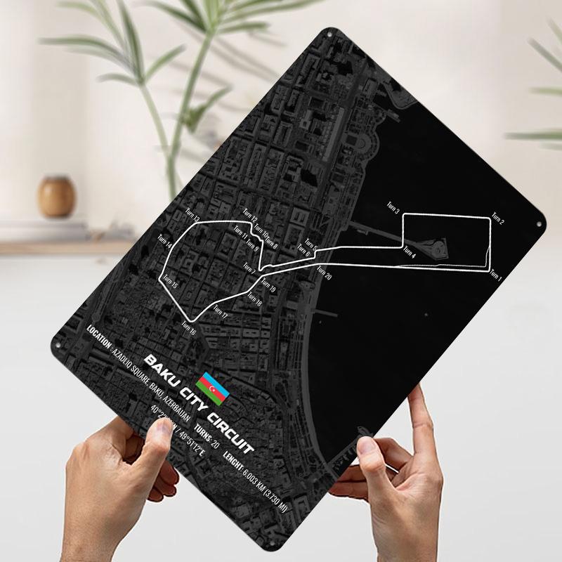 Baku Street Circuit Tin Plaque Poster Customized Wall Art Retro Vintage Metal Signs for Man Cave Mancave Decoration Room Decor 20x30cm(7.8x11.8inch)
Baku Street Circuit Tin Plaque Poster Customized Wall Art Retro Vintage Metal Signs for Man Cave Mancave Decoration Room Decor 20x30cm(7.8x11.8inch)
