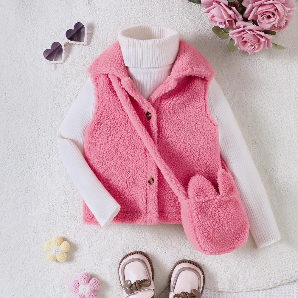 Children s Wear Children s Girls Autumn and Winter New Single-breasted Lapel Plush Vest for Satchel 7Y розовый
Children s Wear Children s Girls Autumn and Winter New Single-breasted Lapel Plush Vest for Satchel 7Y розовый