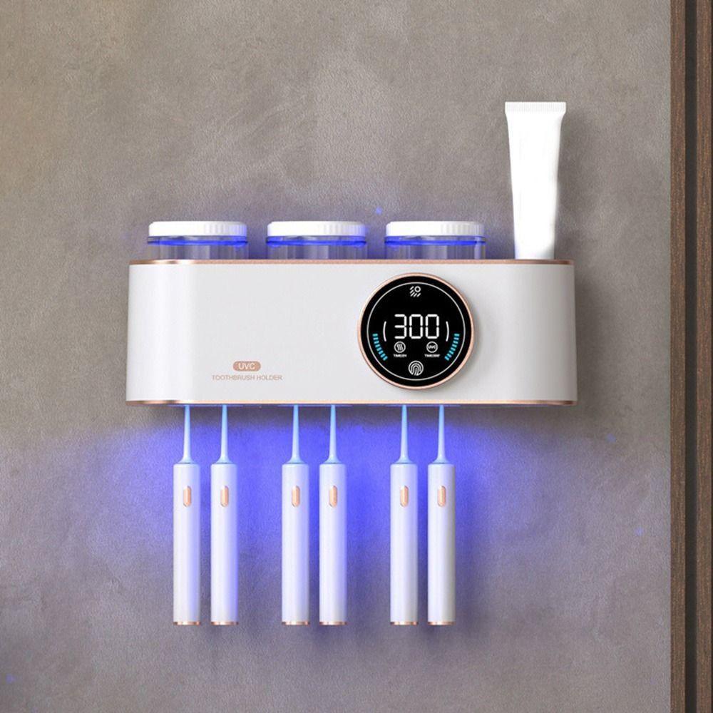 Plastic UV Tooth Brush Holder No Punching Disinfectant Toothbrush Holder Bathroom чорний
Plastic UV Tooth Brush Holder No Punching Disinfectant Toothbrush Holder Bathroom чорний