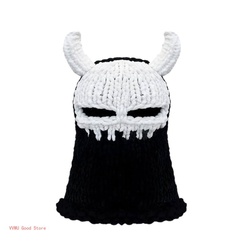 Halloween Facecover Horned Hat for Adult Unisex Theme Party Costume Horn Hat Novelty Skull Hat Winter Warm Windproof Caps
Halloween Facecover Horned Hat for Adult Unisex Theme Party Costume Horn Hat Novelty Skull Hat Winter Warm Windproof Caps
