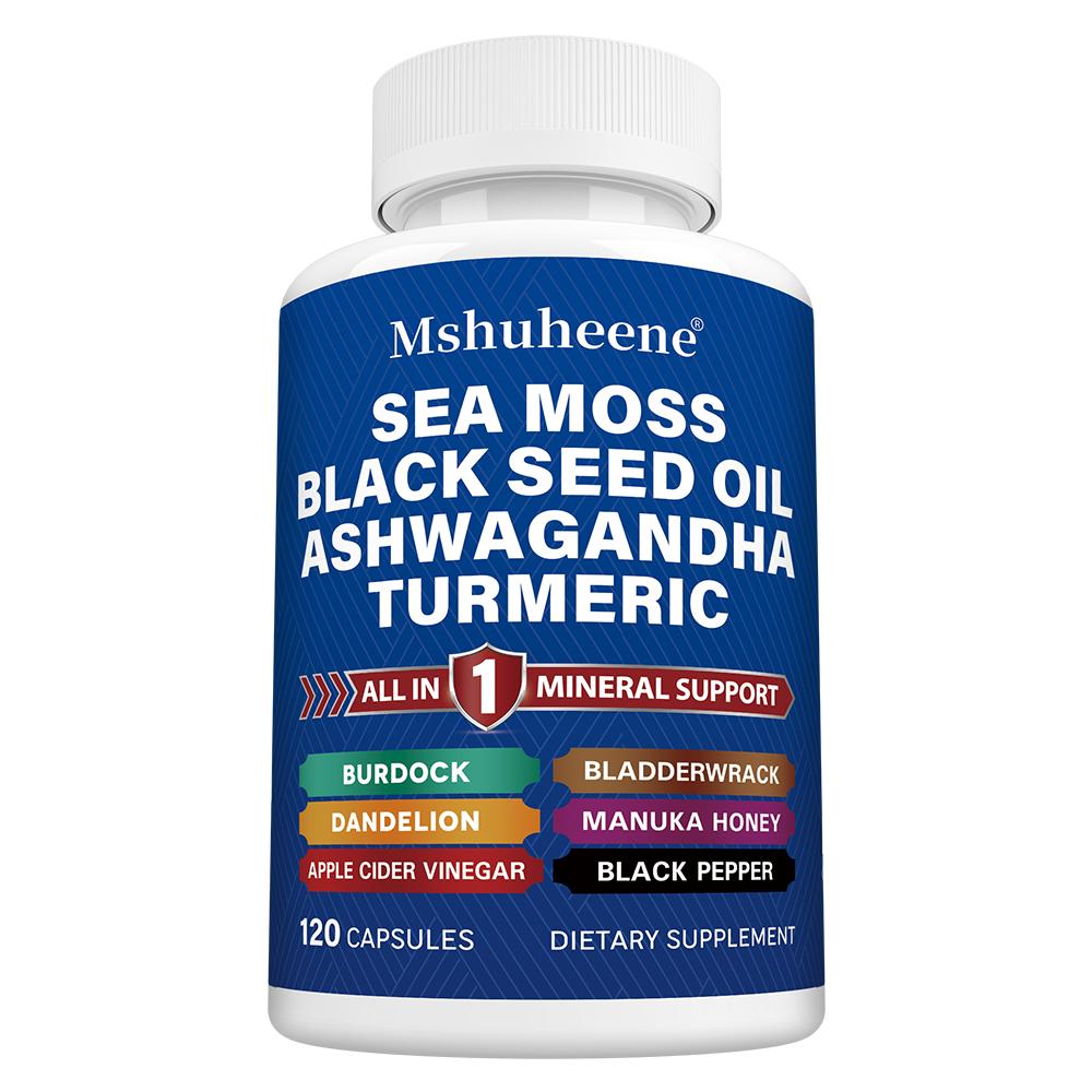 Sea Moss Dietary Supplement, With Turmeric, Apple Cider Vinegar, 120 Capsules Per Bottle 120 Capsules
Sea Moss Dietary Supplement, With Turmeric, Apple Cider Vinegar, 120 Capsules Per Bottle 120 Capsules