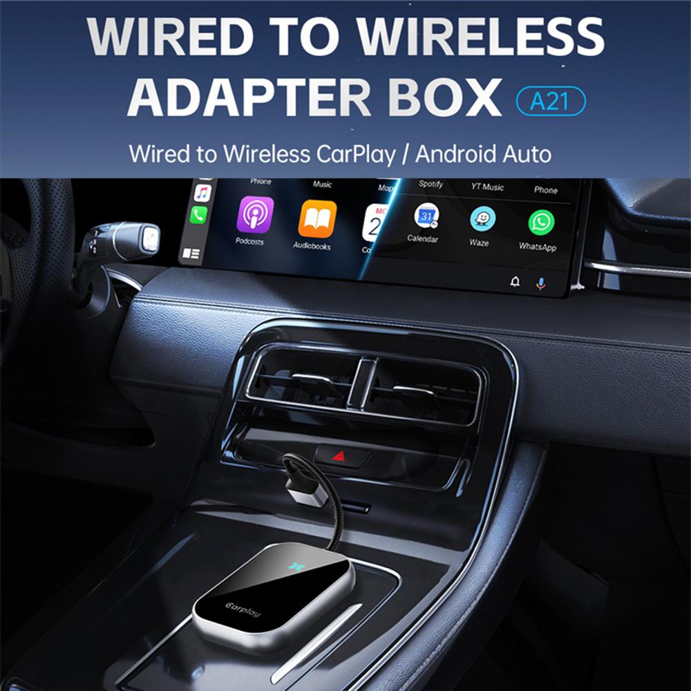 A21 Dual Band WiFi Bluetooth-compatible Car Android Auto Adapter Carplay Box Wired to Wireless Dongle Type A
A21 Dual Band WiFi Bluetooth-compatible Car Android Auto Adapter Carplay Box Wired to Wireless Dongle Type A