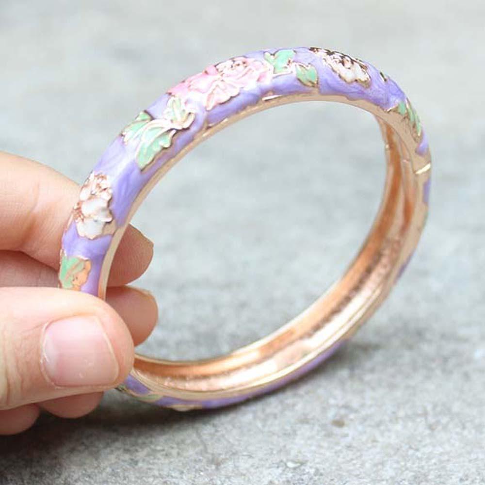 Hanfu Accessories Filigree Enamel Bangle Traditional Women s Wrist Jewelry Party темно-фіолетовий колір
Hanfu Accessories Filigree Enamel Bangle Traditional Women s Wrist Jewelry Party темно-фіолетовий колір