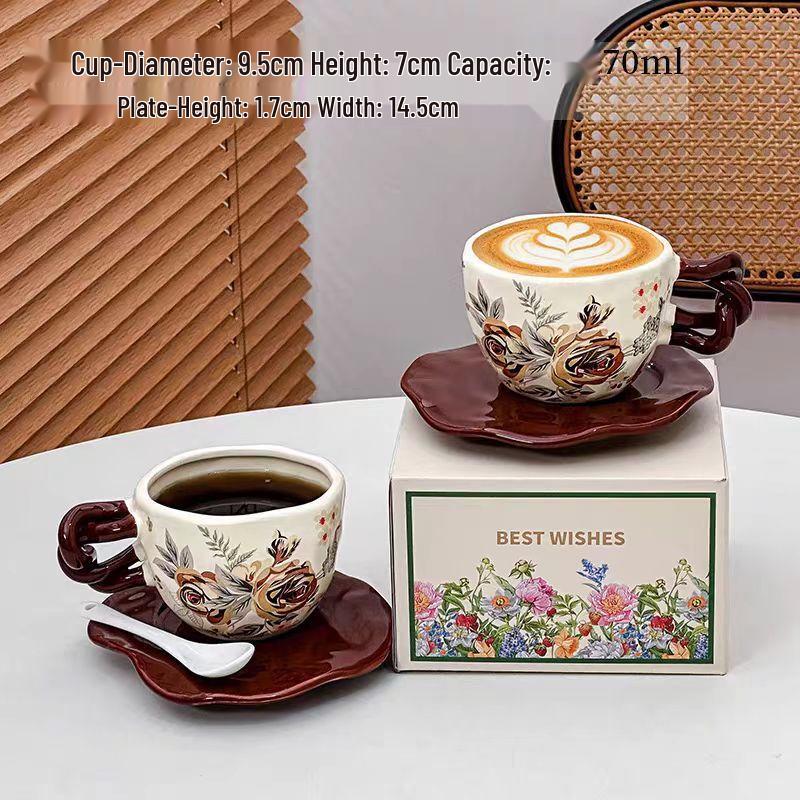 OLOEY Ceramic Coffee Cup and Saucer Set
OLOEY Ceramic Coffee Cup and Saucer Set