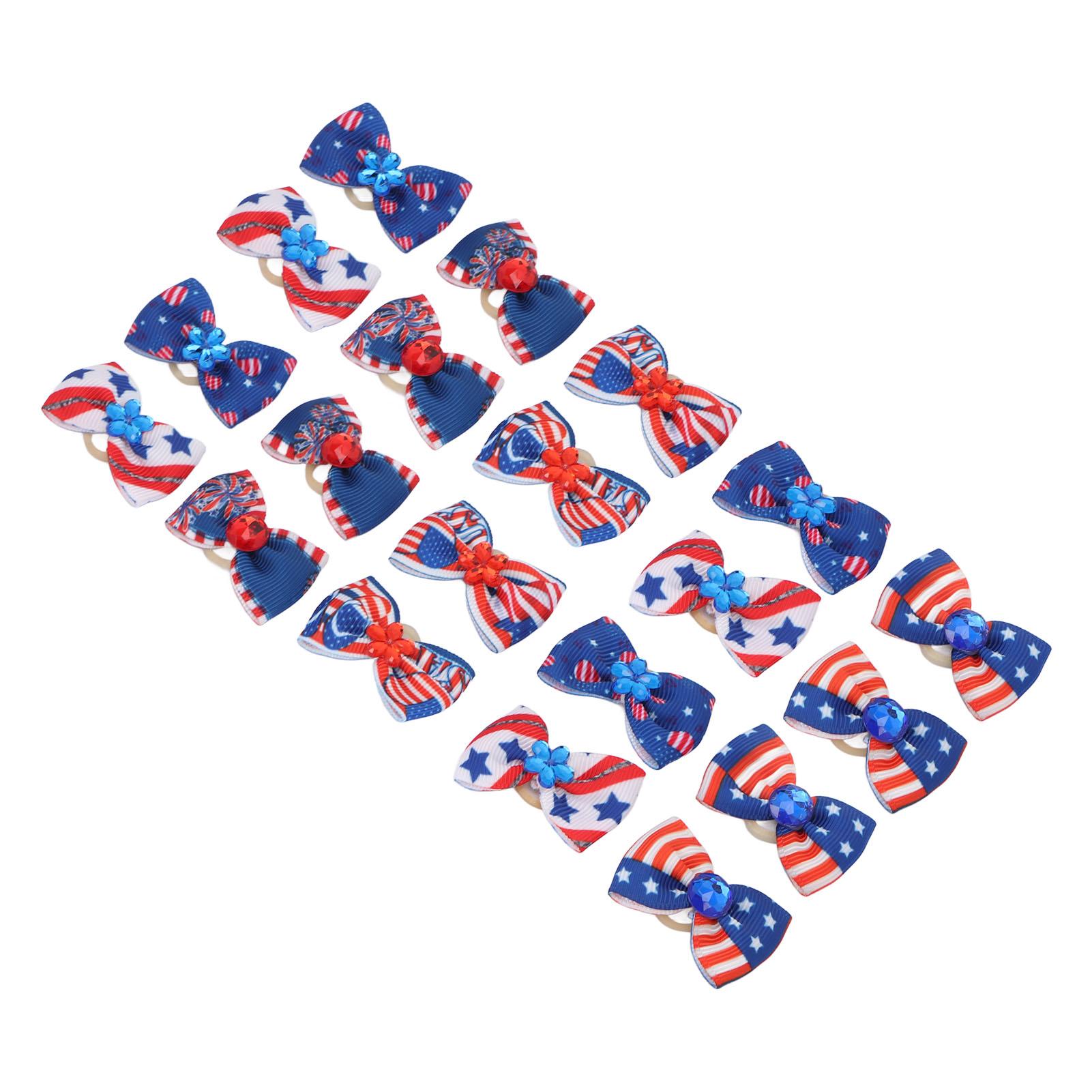 20Pcs Patriotic Dogs Hair Bows Multicolor 4th of July Pet Hair Bow with Rubber Bands for Dog Hair Grooming Accessories
20Pcs Patriotic Dogs Hair Bows Multicolor 4th of July Pet Hair Bow with Rubber Bands for Dog Hair Grooming Accessories