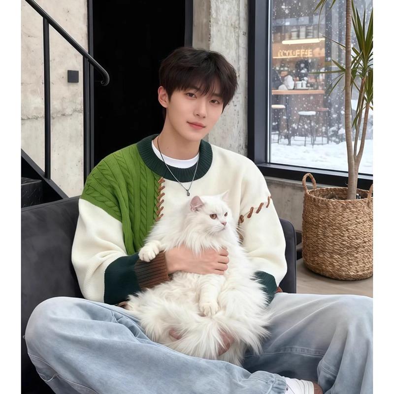 Men s Versatile Color Block Knit Sweater - Thick and Cozy Autumn/Winter Round Neck Base Layer 6XL зелений
Men s Versatile Color Block Knit Sweater - Thick and Cozy Autumn/Winter Round Neck Base Layer 6XL зелений