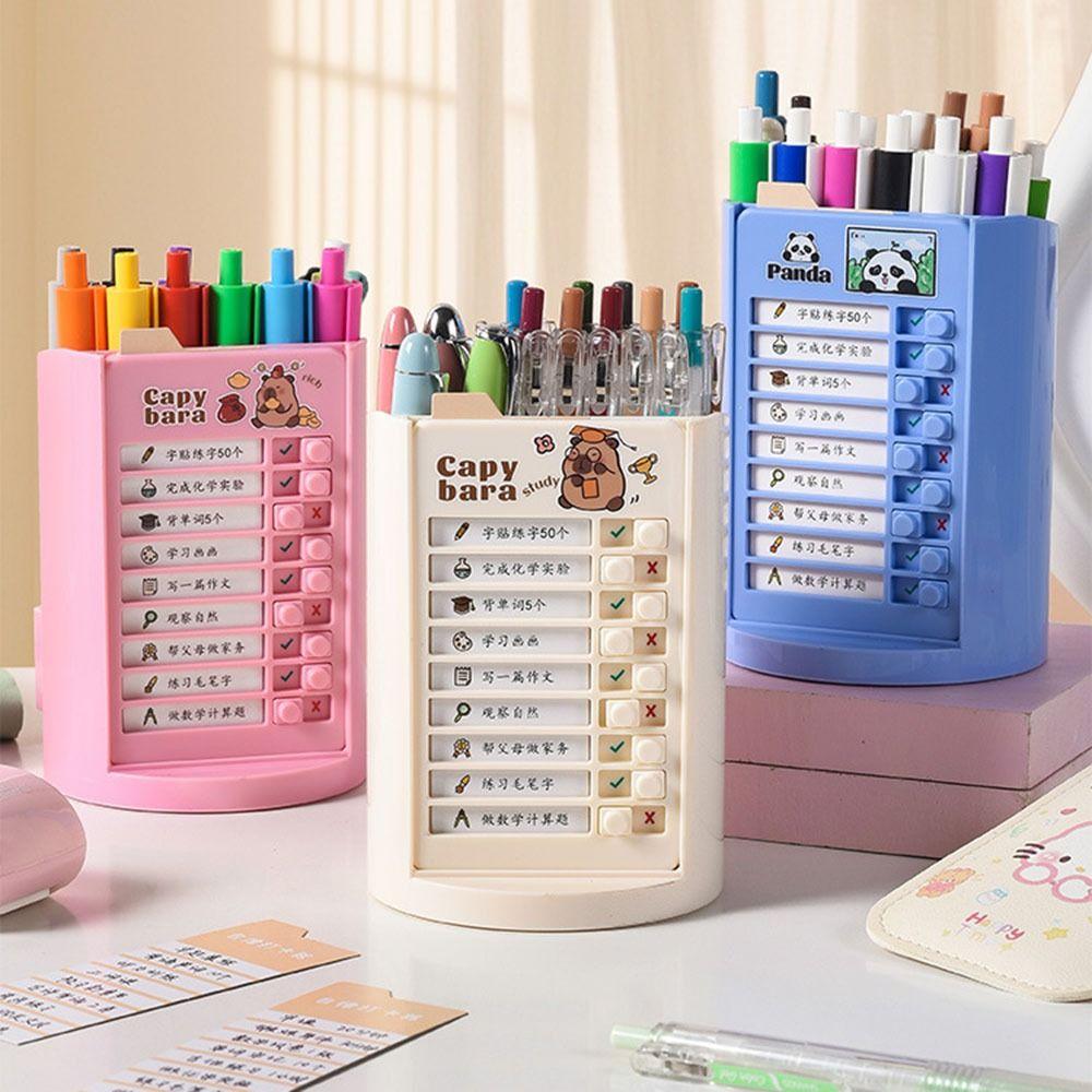 Chores Checklist Makeup Brush Holder Self-discipline Punch Pen Pencil Organizer School Office Panda-blue
Chores Checklist Makeup Brush Holder Self-discipline Punch Pen Pencil Organizer School Office Panda-blue