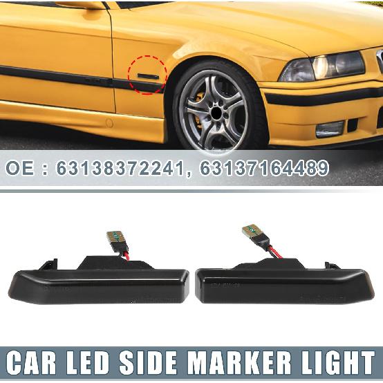 Car LED Side Marker Repeater Turn Signal Light 63138372241 Sequential Flowing for BMW 323i 323is 1998-1999 ABS PC Smoked Lens Amber Light (Set of 2)
Car LED Side Marker Repeater Turn Signal Light 63138372241 Sequential Flowing for BMW 323i 323is 1998-1999 ABS PC Smoked Lens Amber Light (Set of 2)