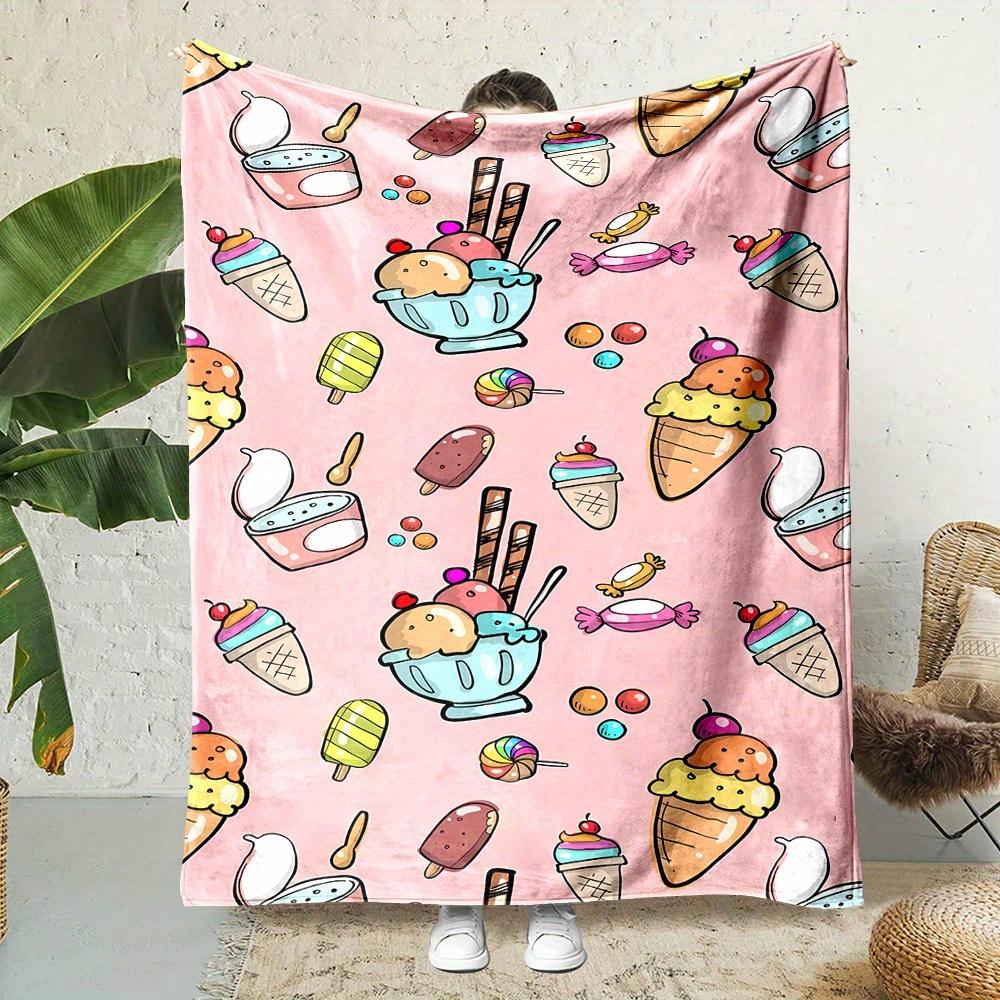 Sweet Ice Cream Print Blanket Reversible Dessert Flannel for Sugary Comfort Foodie Gifts Deliciously Cozy Decor 75x100cm
Sweet Ice Cream Print Blanket Reversible Dessert Flannel for Sugary Comfort Foodie Gifts Deliciously Cozy Decor 75x100cm