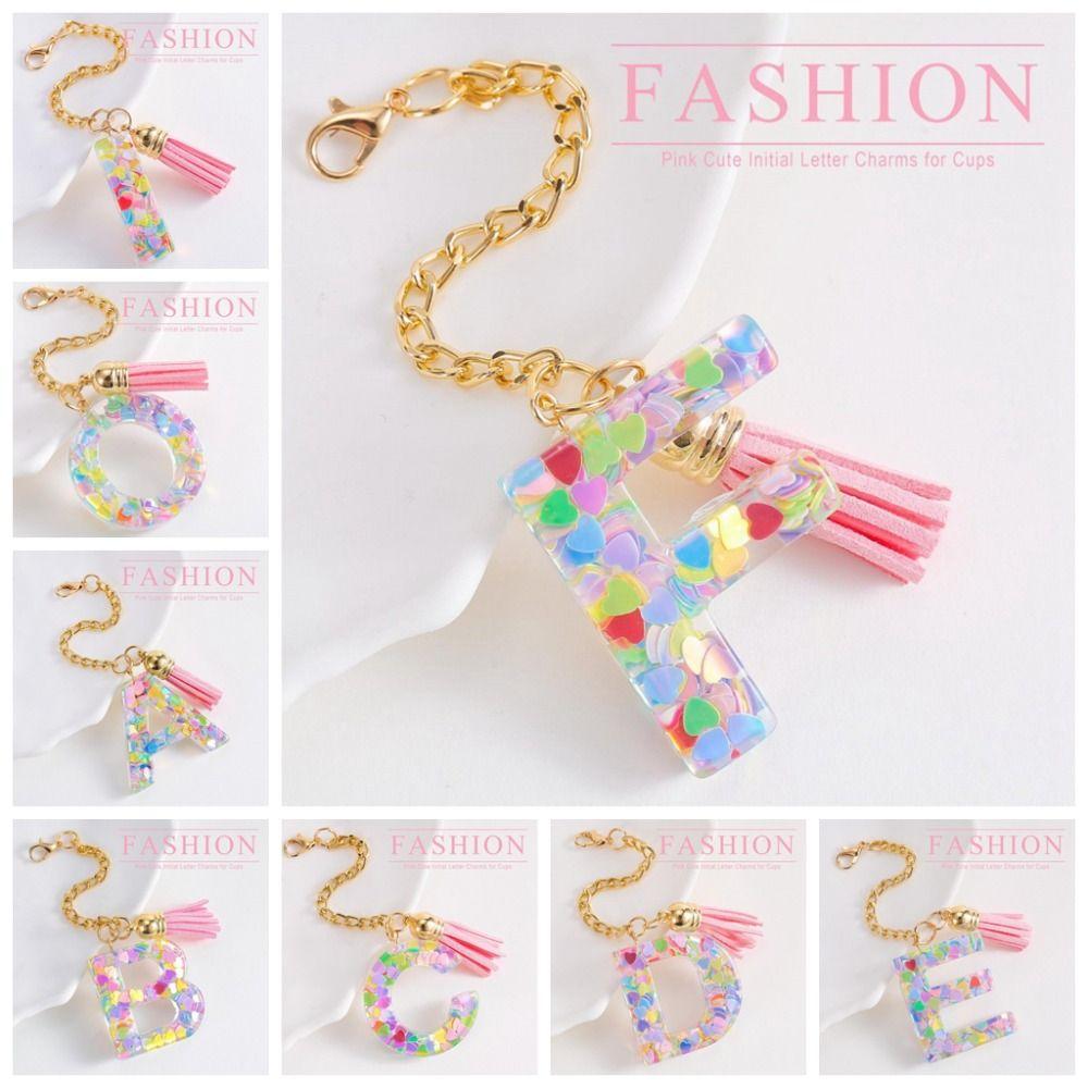 Pink Letter Charm for Cup Personalized Handle Charm Creative Water Cup Handle Chain Backpack
Pink Letter Charm for Cup Personalized Handle Charm Creative Water Cup Handle Chain Backpack