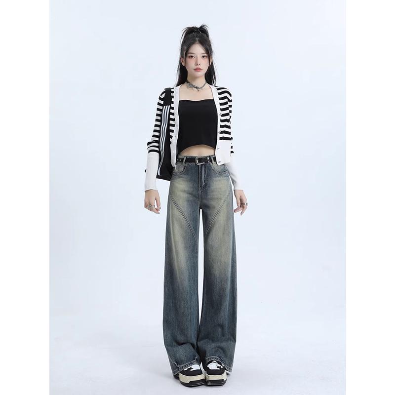 Women s American Retro High-Waist Wide-Leg Jeans - Plus Size, Pear Shape, Loose Fit for Spring/Autumn S
Women s American Retro High-Waist Wide-Leg Jeans - Plus Size, Pear Shape, Loose Fit for Spring/Autumn S