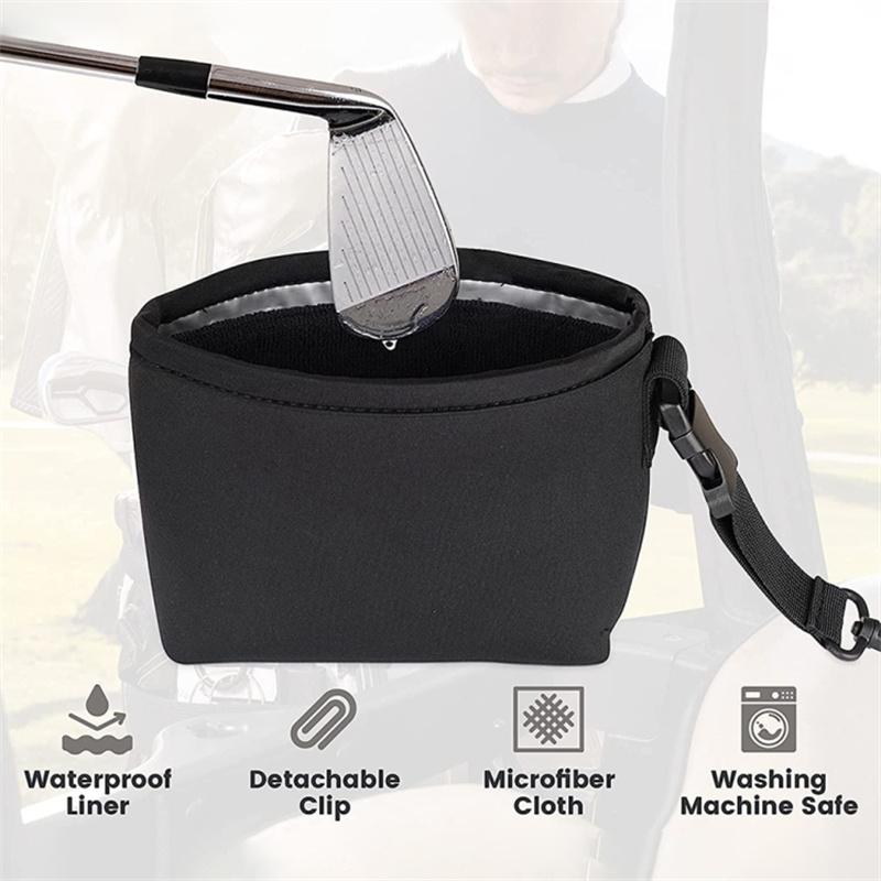 Golf Club Ball Waterproof Cleaning Bag Golf Club Groove Cleaner with Detachable Buckle Black
Golf Club Ball Waterproof Cleaning Bag Golf Club Groove Cleaner with Detachable Buckle Black