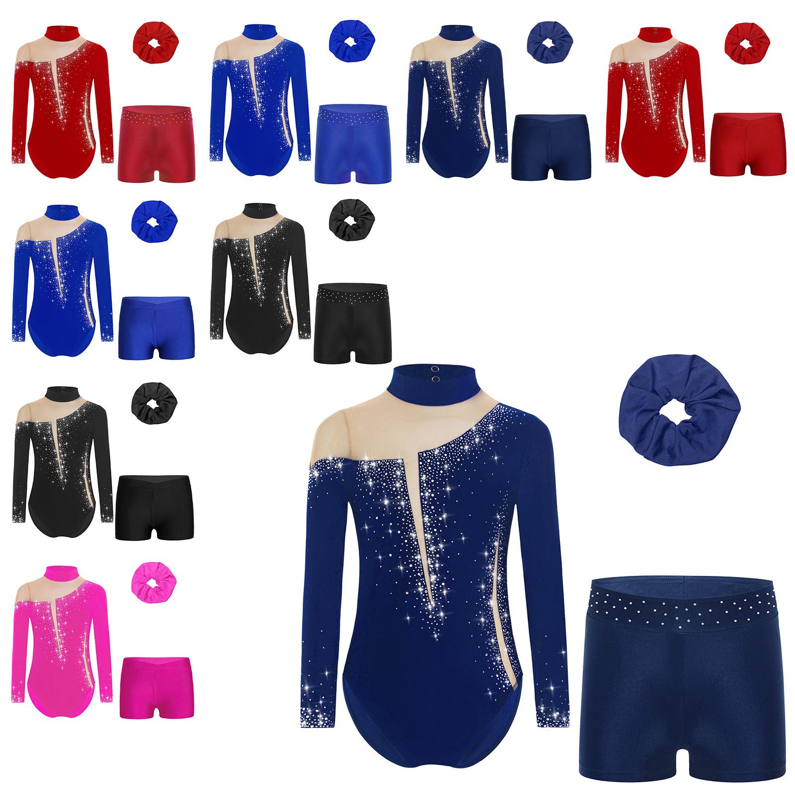 3Pcs/Set Kids Girls Figure Skating Gymnastics Dance Outfit Long Sleeve Keyhole Back Sheer Mesh Patchwork Sparkly Rhinestones Leotard with Shorts and H 5-6 Years гарячі рожевого кольору
3Pcs/Set Kids Girls Figure Skating Gymnastics Dance Outfit Long Sleeve Keyhole Back Sheer Mesh Patchwork Sparkly Rhinestones Leotard with Shorts and H 5-6 Years гарячі рожевого кольору